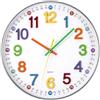 ACCSHINE Orologio da parete bambini silenzioso vintage 30 cm con al quarzo a batteria facile da leggere camere casa cucina camera da letto ufficio scuola (Argento - Numeri 3D, 30cm)