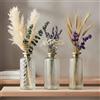 levandeo Set di 3 vasi in vetro trasparente oro, altezza 14 cm, trasparente, decorazione da tavolo per la primavera, decorazione floreale