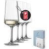 Zwiesel Glas Set di 4 bicchieri da champagne Echo, moderni flauti da champagne con punto di mousse, lavabili in lavastoviglie, Made in Germany (Art. n. 123382)