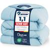 CozyLux Piumino Letto Singolo 135x200 cm Azzurro per 4 Stagioni | Piumone Letto in Microfibra 300 g/m², Oeko-Tex 100, Trapunta Invernale con quattro occhielli, Lavabile in Lavatrice