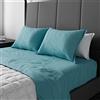 COGAL® - Completo di Lenzuola SINGOLO dimensione massima materasso 90x200x28cm con federa 50x80cm - IL COTONE - Tinta unita, Disponibile in Vari Colori, Materiale 100% Cotone - Made in Italy