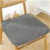 DSAoTeng Cuscino per sedia in cotone leggero, con lacci, antiscivolo, traspirante, sottile, per ufficio e sala da pranzo, lavabile in lavatrice, per tutte le stagioni (#12,50 x 50 cm)