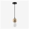 SKLUM Lampada da soffitto con sfera di cristallo in travertino Davise -
