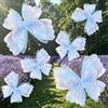 VEEKAY Set da 6 Decorazioni Grandi Farfalle Garza a Maglia 3D con Clip, Decorazioni Colorate per Tavolo, Primavera ed Esterno per Interni