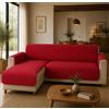 SUSANNA HOME DESIGN - Copridivano a Penisola Reversibile 2 Posti Bordeaux, Impermeabile con Braccioli, Protegge da Macchie Graffi e Pelo, Facile Lavaggio (190 cm)
