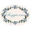 Domus Artis Targhe decoro per porta ovali (Soggiorno blu)