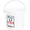 Garronda Secchio con Coperchio 10 L 5 Pezzi Bianco GD-0071 | Contenitore di plastica per alimenti farina miele cereali pasta conserve prodotti secchi o umidi