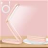 AUAUY Lampada da Scrivania Pieghevole e Ricaricabile, 3 Modalità Luce, Rosa | Luci LED Ricaricabili, Rotazione su larga scala, 22 Perline LED, 1200 mAh, per Camere, Lettura, Studio, Uffici