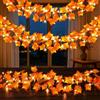 DIELOVEHUA 2 Pezzi Foglie di Acero Luci, 3 Metri 20 LED Autunno Foglia d'acero Ghirlanda Luci, Crea un'atmosfera Calda, Decorazioni Autunnali per Halloween, Natale, Ringraziamento
