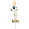 Koboko Candela selvatica giungla 1° compleanno, candela di compleanno | Wild One, decorazione per torta per il primo compleanno, candele di compleanno della giungla con numeri 1