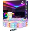httpsmp Striscia LED RGB + IC da 10 m Ws2812, IP68, impermeabile, funzionamento USB, sincronizzazione musicale, telecomando app/RF, luci per balcone, ponte, campeggio, giardino, camera da letto