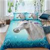 Loussiesd Set di biancheria da letto per ragazze ragazzi bambini animali selvatici modello trapunta decorativo a tema fattoria copripiumino floreale stampa copriletto king size 3 pezzi biancheria da letto
