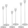 Novent 6 pezzi portacandele in metallo, tre tipi di portacandele con altezze di 33/28/23 cm. Decorazione portacandele per matrimoni, feste, compleanni, decorazioni da tavolo (argento)