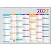 Exacompta - 34103E - Calendario multicolore - 55 x 40,5 cm - 7 mesi per faccia - gennaio - dicembre 2025