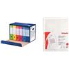 Esselte Oxford Box Confezione da 6 Raccoglitori G85 con Confezione da 50 Buste Perforate Standard, Trasparenti in PPL Antiriflesso, Formato A4
