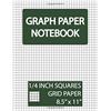 CreateSpace Independent Publishing Platf Graph Paper Notebook 1/4 Inch Squares Grid: Squared Graphing Paper, Blank Quad Ruled, 1/4 Inch Graph Paper, 1/4 Square Graph Paper, 1/4 Graph Paper, 4 ... Graph Paper, Large Size, 8.5 x 11: Volume 4