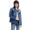 Desigual, Giacca denim trucker floreale, Cotone, Blu, L