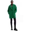 Desigual, Cappotto doppiopetto bouclé, Poliestere, Verde, XL