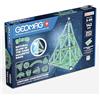 Geomag, Glow Recycled, Costruzioni Magnetiche Effetto Glow, Barrette Magnetiche che si Illuminano al Buio, Confezione da 142 Pezzi, Plastica 100% Riciclata