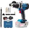Dong Cheng Trapano Avvitatore a Percussione 120Nm 20V, 1x4,0Ah, brushless | Per avvitare, forare e percussione, 24 livelli di coppia, mandrino 13 mm, 2 velocità, ideale per esterni e recinzioni