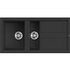 Elleci Built-in Sink Best 475 1 Basin and Tray with Drip 100x51 Black Granitek LGB47540