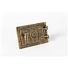 SEZAM Porta di ispezione per forni in ghisa 10,5 x 3,5 x 17 cm, porta del camino - ribalta - porta di sgombero, per forni, forni e caminetti - dipinto in oro antico
