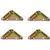 HEGAPRO Set di 4 staffe angolari per letto, 100 x 100 x 28 mm