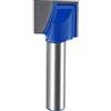 sourcing map - Punta per fresa, diametro 18 mm, gambo 8 mm, 2 flauti in carburo con punta non rivestita per la lavorazione del legno