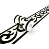 VisitRyl Bordi per Carta da Parati Adesivi nero B1007 10cm X 500cm Design Decorativo