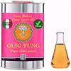 GENERICO Olio TUNG puro 100% ALIMENTARE TAGLIERI MESTOLI CIOTOLE Legno NATURAL OIL VEGAN OIL&WAX, protezione biologica, incolore - naturale (500 ml)