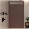 OLIMPO DOCCE Piatto doccia in marmo resina Marrone pietra cemento GRID - Misura 80x180