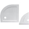 Briconess.com Piatto Doccia Slim ultraforte semicircolare angolare per Box Doccia Giglio 80x80 cm Brixo