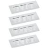 QUARKZMAN 4 pezzi 150 x 50mm Copertura per bocchette d'aria Argento | in lega di alluminio, Griglia di ventilazione a persiana rettangolare, Copertura per bocchette d'aria