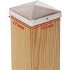 VIVAGARDEA 10x Cappuccio per Palo in Acciaio Inox a Piramide 111x111 mm - Antiruggine - Per Pali in Legno 110x110 mm - Copripalo con Fori per Viti - Protezione da Agenti Atmosferici