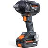 DOVAMAN TITANCE X8 Chiave A Impulsi Cordless 20V - Alta Coppia 1200 Nm, Motore Brushless, Pistola Elettrica 1/2 Con Batteria 4.0Ah, 5 Bussole E Caricatore Rapido Per Riparazione Auto