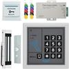 AccessShield Sistema di controllo accessi remoto Tuya, alimentazione 12 V CC, serratura magnetica, interruttore di apertura porta, 10 portachiavi identificativi, 125 kHz