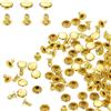QUARKZMAN 100 Set Di Rivetti A Cappello Singolo 7mm Borchie Chiodi Oro | Tubolari, Acciaio Al Carbonio, Testa Tonda, Per Riparazioni Decorazioni Artigianato In Pelle