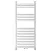 S SIENOC Radiatore Scaldasalviette Sahara - 500 x 1150 mm - Bianco - Dritto con Chiusura Centrale - Radiatore Scaldasalviette Asciugabiancheria dritto con chiusura centrale non elettrico