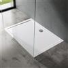 doporro Piatto Doccia Rettangolare 100x160x4 cm con Superficie Antiscivolo | Colore Bianco, Bordo Perimetrale su 4 Lati, Installazione a Filo Pavimento o in Appoggio, Installazione in Appoggio o a Filo