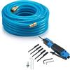 Monzana Tubo per Aria Compressa 20m 15 Bar Connettore 1/4' 10.000 U/min Sega a Gattuccio + 6 Lame
