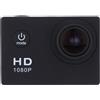 Borimend Telecamera d'azione HD 1080P con display LCD 30M Impermeabile per Bicicletta, Moto, Sci, Immersione - Nero