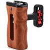 ayex Universal Side Handle in Legno per Camera Cage e Video Rigs | Manico laterale regolabile in altezza con 2 viti da 1/4, scarpa fredda, filettature accessori e chiave a brugola