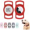 PawView Compatibile con la custodia AirTag per cani e gatti, ciondolo per animali domestici con codice QR, doppia sicurezza contro la perdita, design in silicone scivolante,rosso, DE