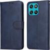 YUXING Cover per Motorola Moto G57/G57 Power/G67 Power 5G, Custodia a Libro | Pelle, Portafoglio, Blocco RFID, Porta Carte e Tasca Contanti, Chiusura Magnetica, Supporto, Antiurto-Blu