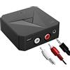 AUELEK Adattatore Bluetooth, adattatore NFC-BT, adattatore audio stereo, wireless, Bluetooth V5.0, sistema di streaming abilitato NFC, ricevitore trasmettitore per TV PC auto