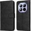 YUXING Cover per Xiaomi Redmi Note 15 Pro 5G, Custodia a Libro in Pelle | Portafoglio, Blocco RFID, Porta Carte e Tasca Contanti, Chiusura Magnetica, Supporto, Antiurto-Nero