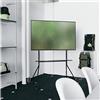 Pedestal Moon PRO Porta TV per Schermi da 40" a 75" | Porta TV Mobile con Ruote per Sala Conferenza | Supporto TV Professionale per Schermi (Nero)