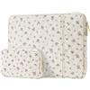 MOSISO 13-14 pollici Borsa PC 13,3 pollici Custodia Laptop Imbottita | Compatibile con MacBook Air/Neo/Pro 13/14, HP Dell Lenovo Surface, Borsa Fiori Verticale Quadrata & Astuccio Piccolo, Rosa