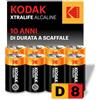 KODAK Pile Torcia D (8 Pezzi) LR20, 1,5V, Alcaline | Conservazione 10 Anni, Design Anti-Perdita Avanzato, Ideale Per Torce, Confezione Cartone Riciclabile