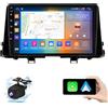 BUOZCHY Autoradio stereo Android 15 Double Din 10 Touchscreen per KIA Picanto Morning 2017-2021 con Carplay, navigatore GPS per auto, telecamera di backup AHD, comandi al volante, radio FM/Bluetooth/USB (P